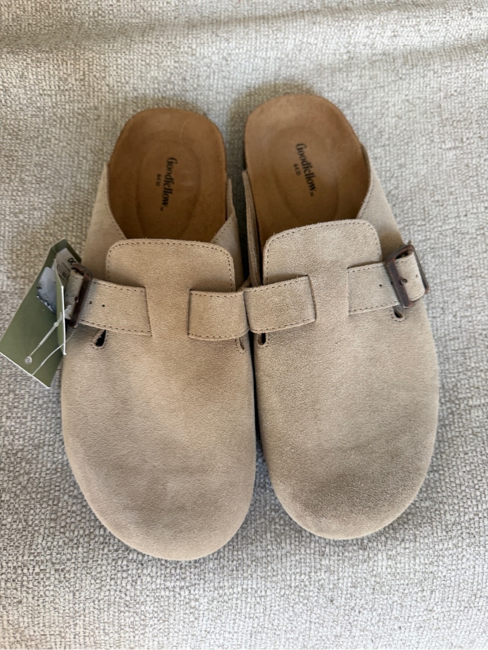 Goodfellow & Co Tan Suede Slip-On Clog Loafers